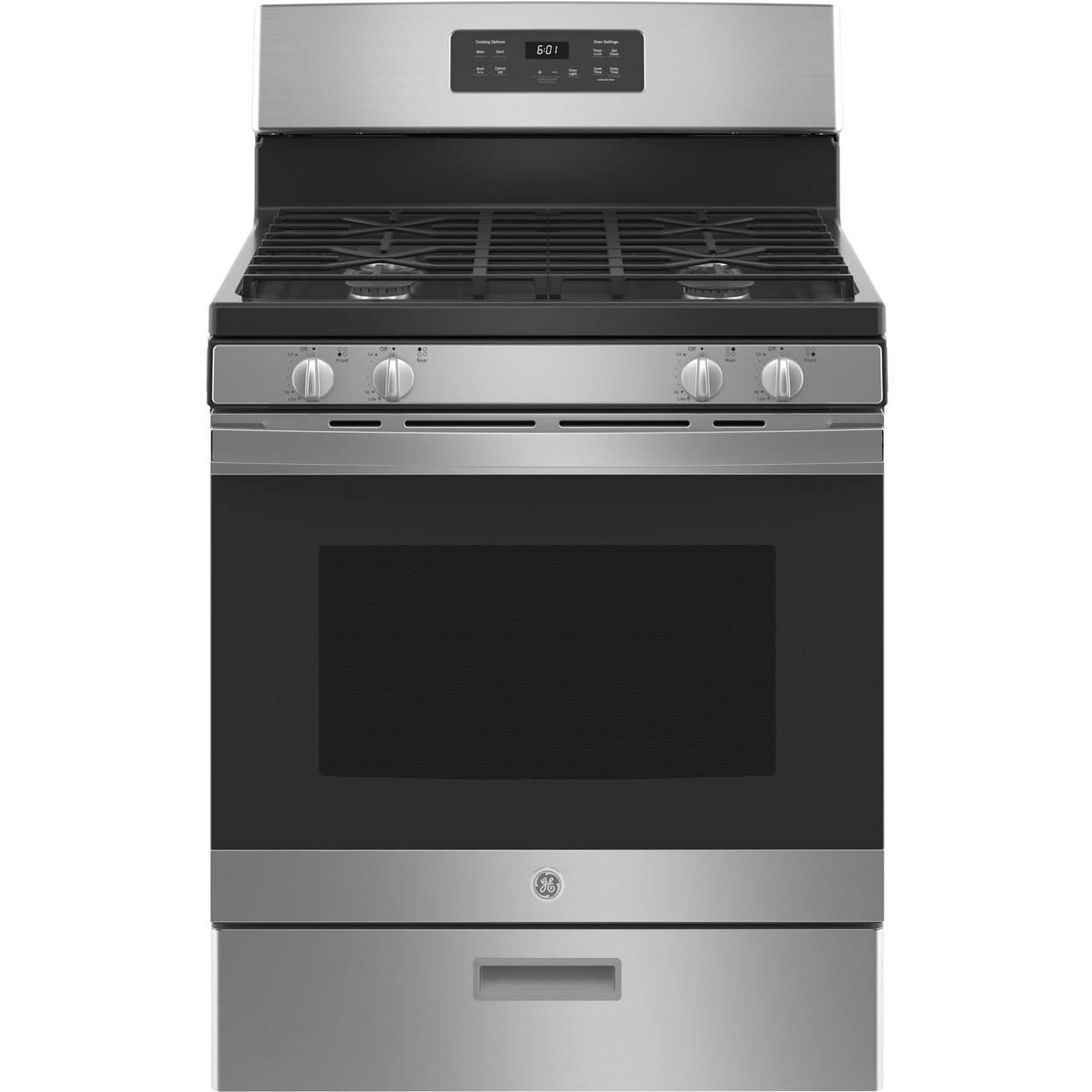  GE 30-inch Freestanding Gas Range with Precise Simmer Burner JGBS61RPSS IMAGE 1