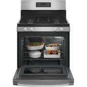  GE 30-inch Freestanding Gas Range with Precise Simmer Burner JGBS61RPSS IMAGE 2
