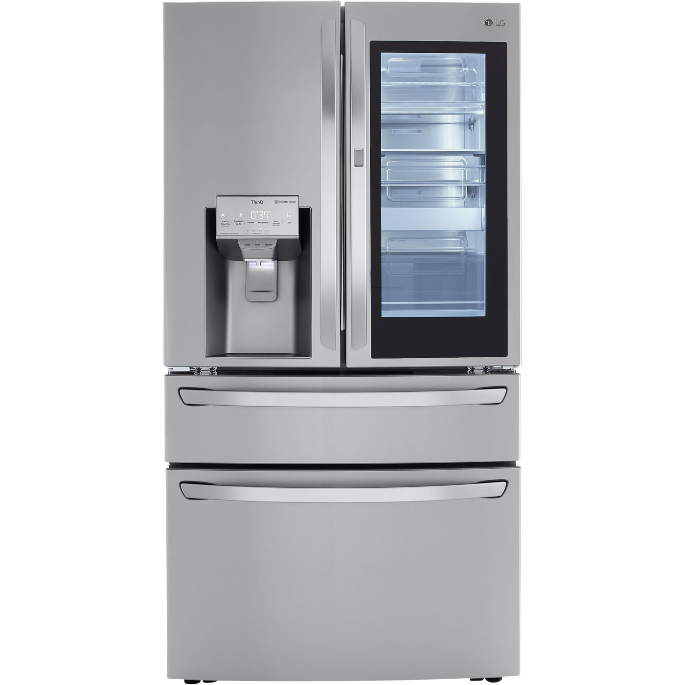  LG 23 cu. ft. Counter-Depth French 4-Door Refrigerator with InstaView™ Door-in-Door® LRMVC2306S IMAGE 1