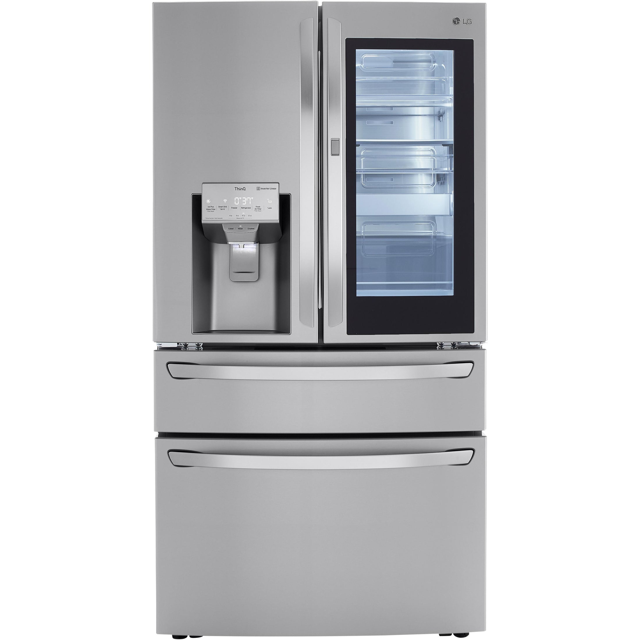 LG 23 cu. ft. Counter-Depth French 4-Door Refrigerator with InstaView™ Door-in-Door® LRMVC2306S IMAGE 1