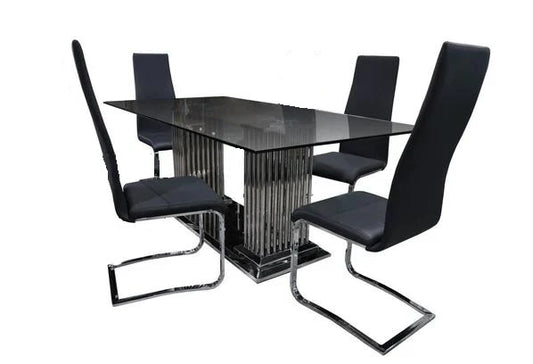 Cyrene 5-Piece Dining Room Set (Table and 4 Side Chairs)