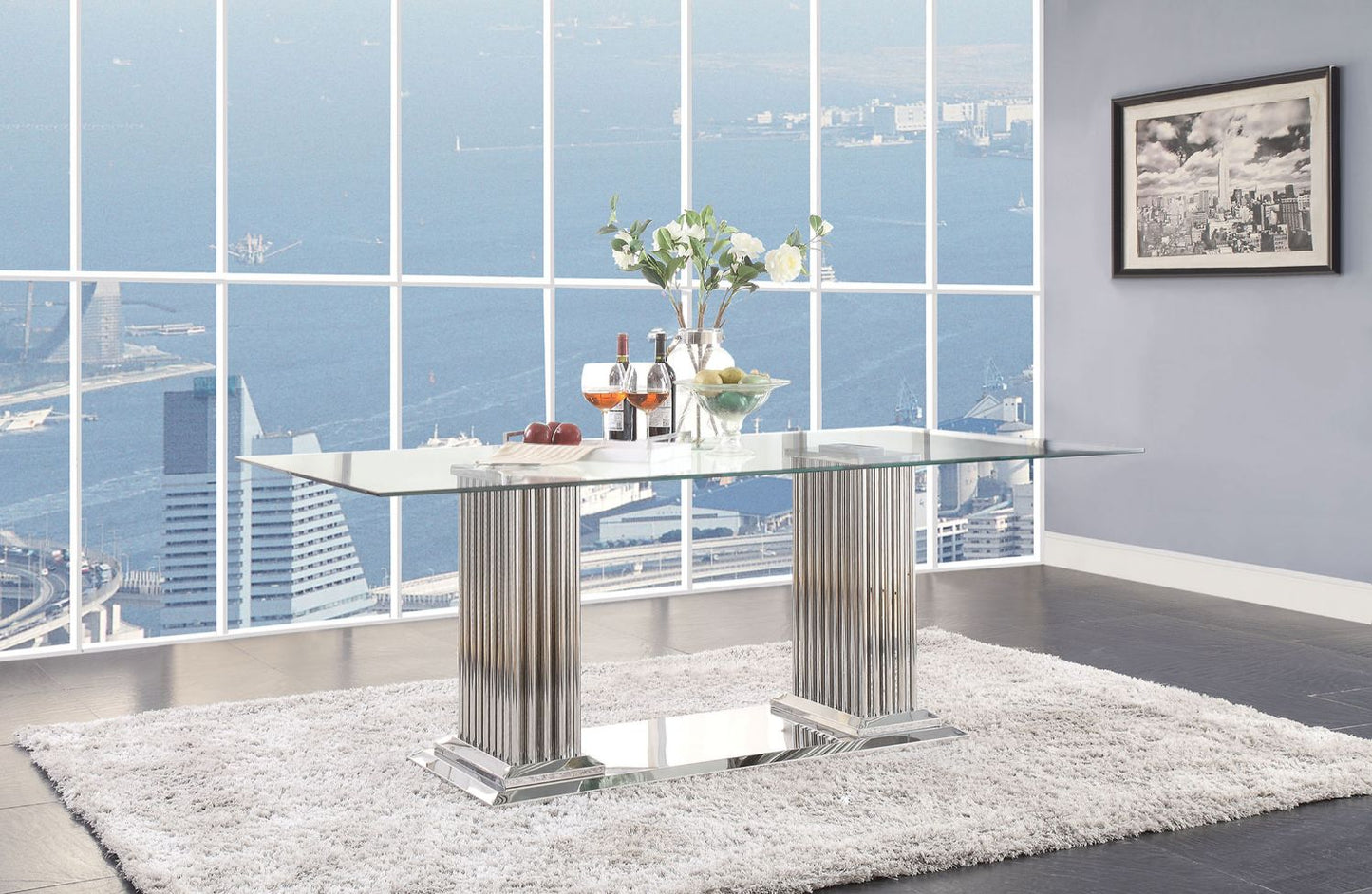 Cyrene Gianna 7PC Dining Set Package + FREE 2PC Accessories Set