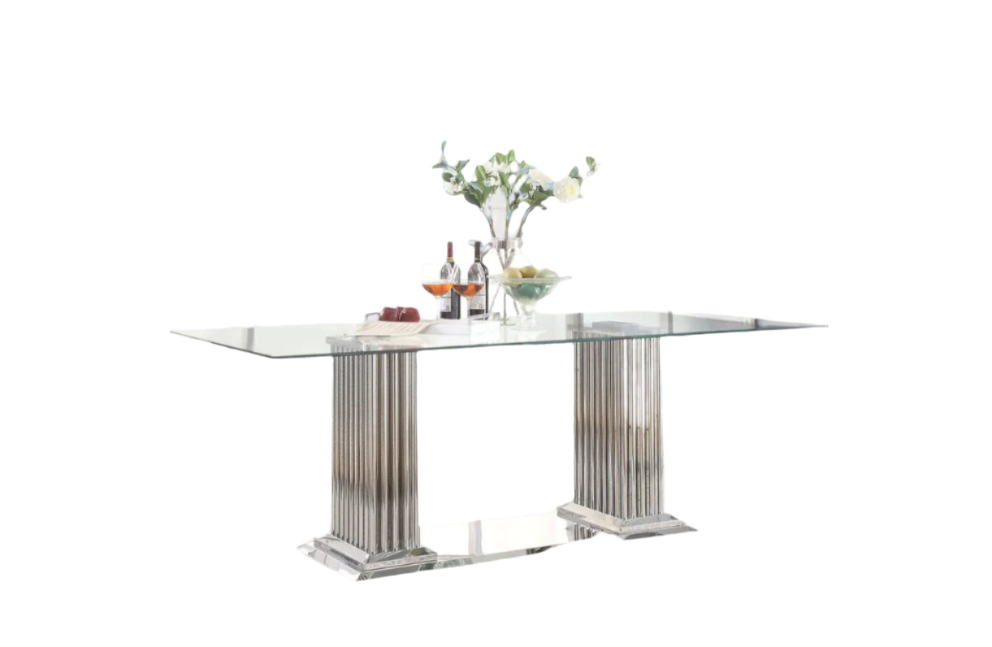 Mesa de comedor rectangular Cyrene de 79" de largo