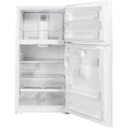  GE 33-inch, 21.9 cu. ft. Top Freezer Refrigerator with edge-to-edge glass shelves GTE22JTNRWW IMAGE 2