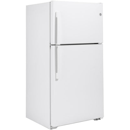 GE 33-inch, 21.9 cu. ft. Top Freezer Refrigerator with edge-to-edge glass shelves GTE22JTNRWW IMAGE 6