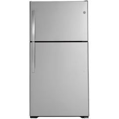  GE 33-inch, 21.9 cu. ft. Top Freezer Refrigerator with edge-to-edge glass shelves GTE22JSNRSS IMAGE 1