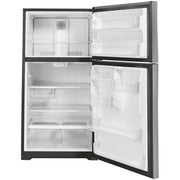  GE 33-inch, 21.9 cu. ft. Top Freezer Refrigerator with edge-to-edge glass shelves GTE22JSNRSS IMAGE 2