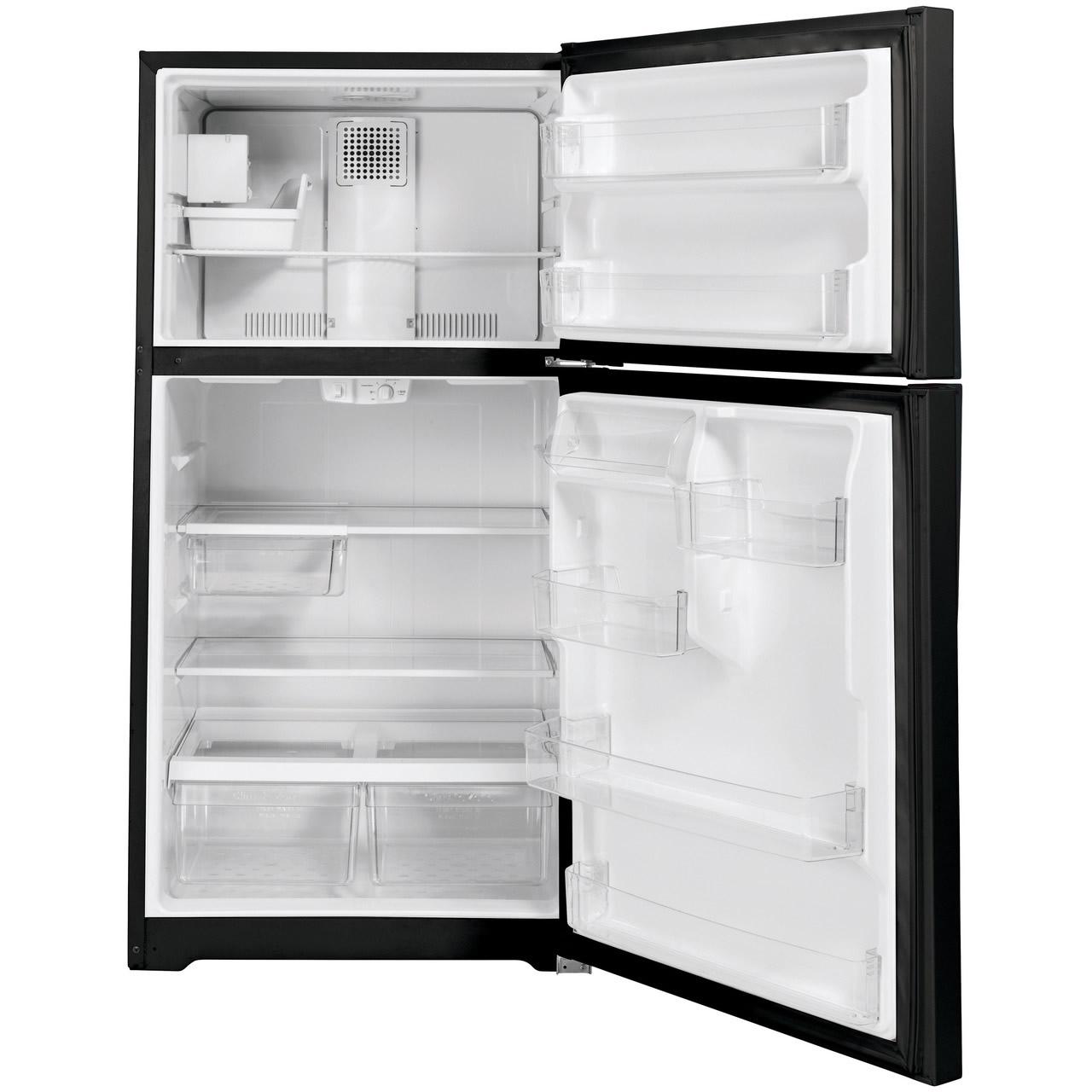  GE 33-inch, 21.9 cu. ft. Top Freezer Refrigerator with icemaker GIE22JTNRBB IMAGE 2