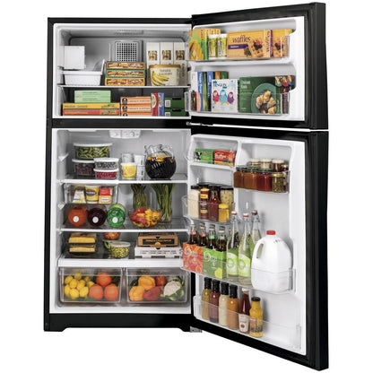  GE 33-inch, 21.9 cu. ft. Top Freezer Refrigerator with icemaker GIE22JTNRBB IMAGE 3