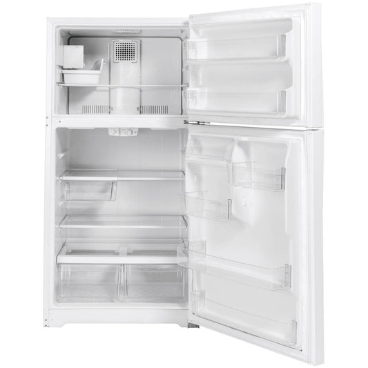  GE 33-inch, 21.9 cu. ft. Top Freezer Refrigerator with icemaker GIE22JTNRWW IMAGE 2