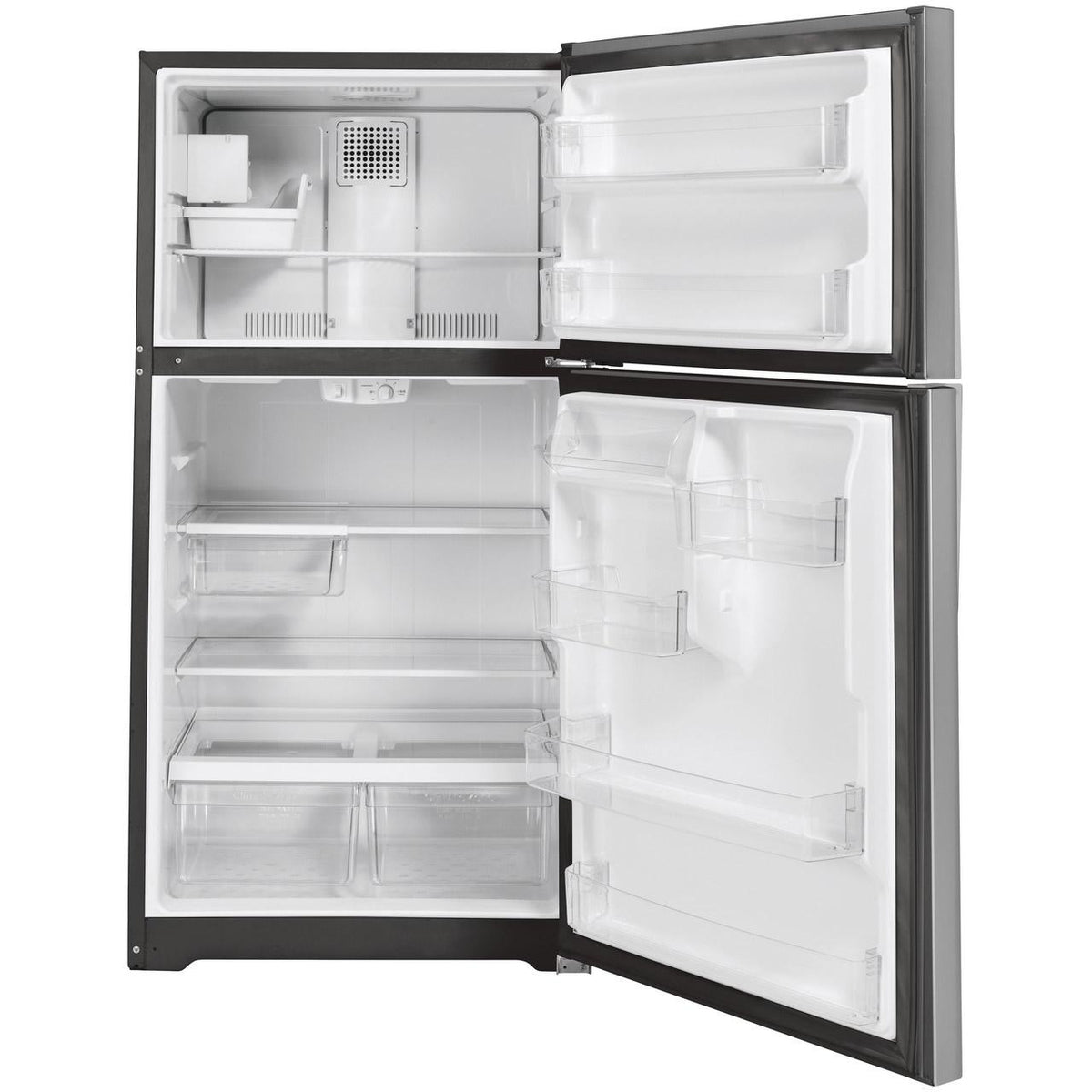  GE 33-inch, 21.9 cu. ft. Top Freezer Refrigerator with icemaker GIE22JSNRSS IMAGE 2