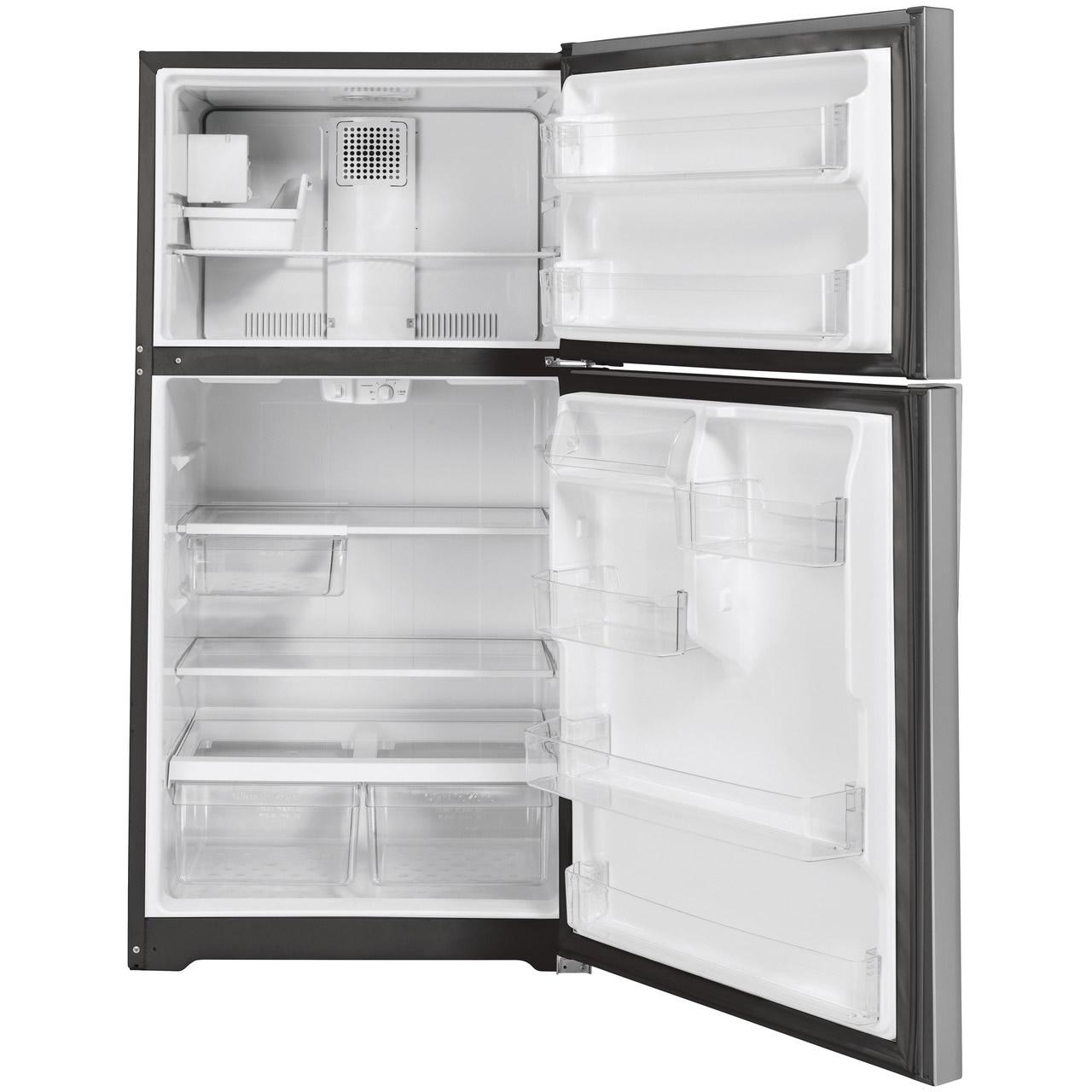  GE 33-inch, 21.9 cu. ft. Top Freezer Refrigerator with icemaker GIE22JSNRSS IMAGE 2