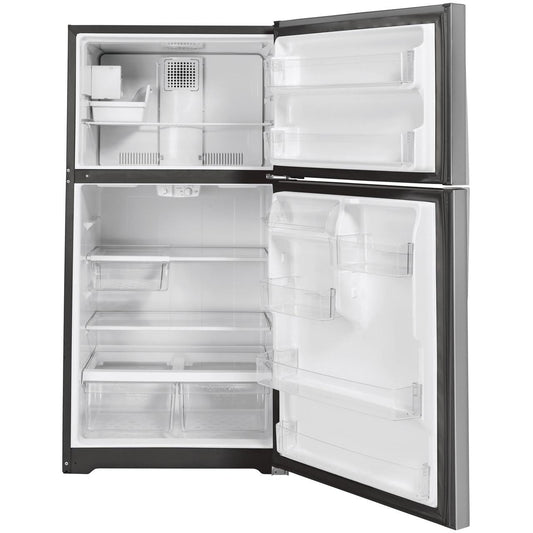  GE 33-inch, 21.9 cu. ft. Top Freezer Refrigerator with icemaker GIE22JSNRSS IMAGE 2