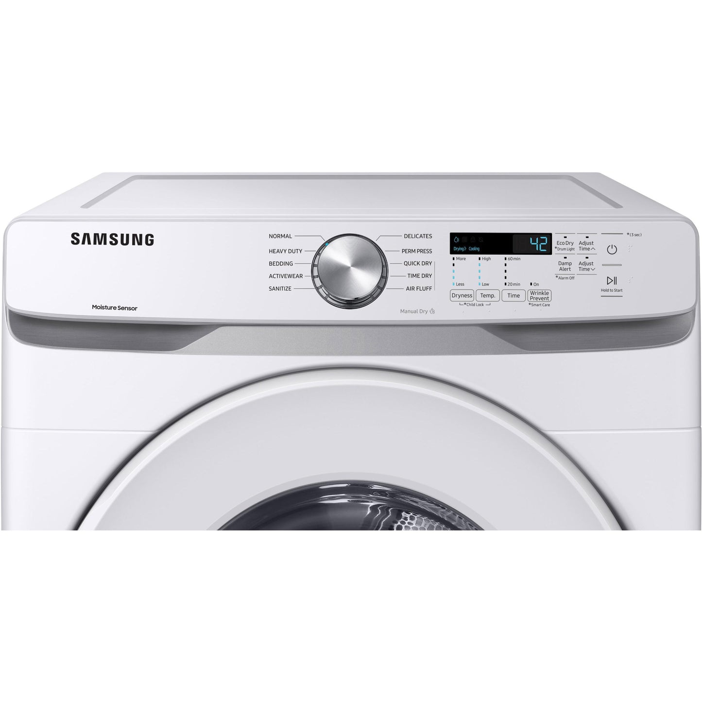  Samsung 7.5 cu.ft. Electric Dryer with Smart Care DVE45T6000W/A3 IMAGE 2