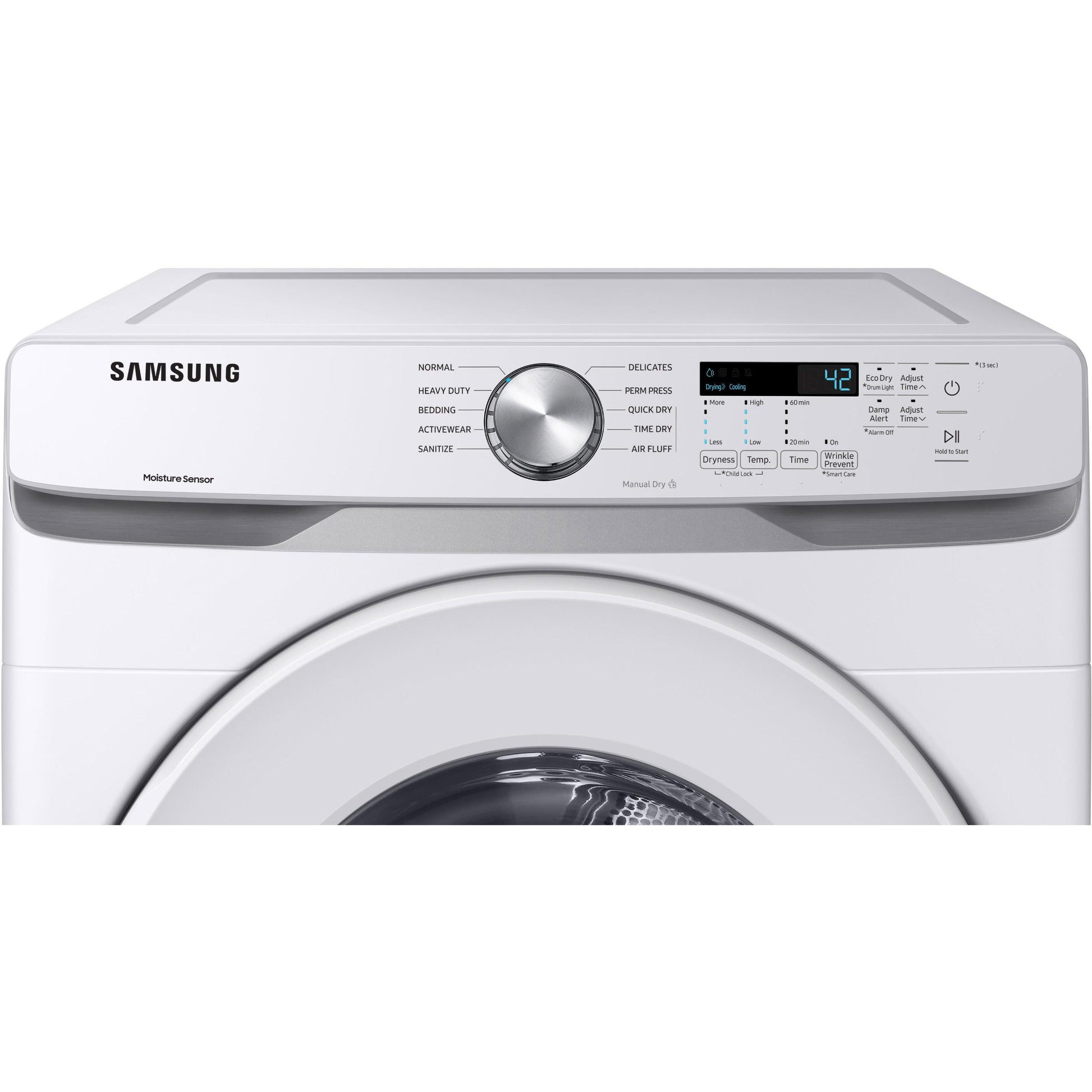  Samsung 7.5 cu.ft. Electric Dryer with Smart Care DVE45T6000W/A3 IMAGE 2