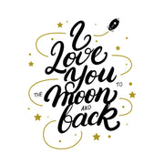 ''Stellar Love Typography'' Printed Wrapped Canvas