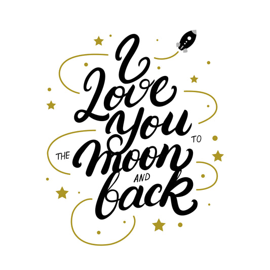 ''Stellar Love Typography'' Printed Wrapped Canvas