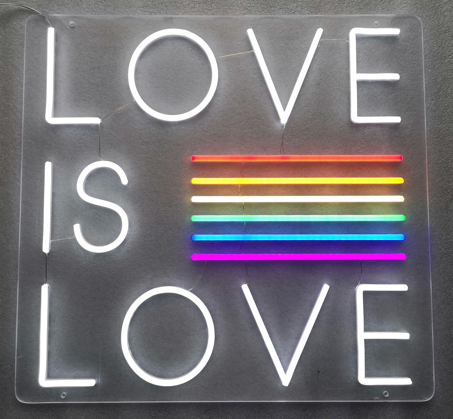 ''Love is Love'' Neon Typography