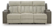 Stately Check PWR REC Sofa with ADJ Headrest