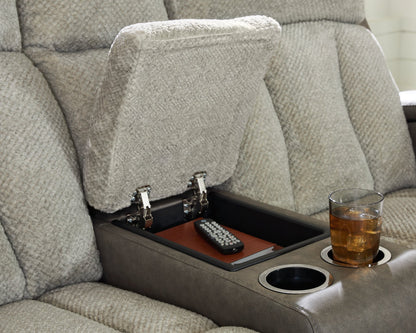 WhipLash Power Reclining Loveseat with Console