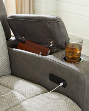 Stately Check PWR REC Loveseat/CON/ADJ HDRST