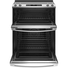  GE 30-inch Slide-in Electric Range with True European Convection Technology JSS86SPSS IMAGE 2