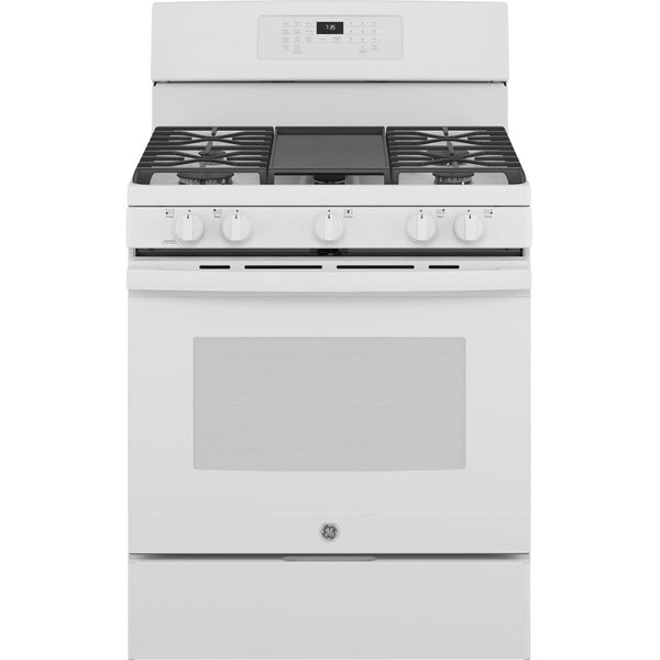 GE 30-inch Freestanding Gas Range with Convection Technology JGB735DPWW