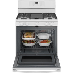 GE 30-inch Freestanding Gas Range with Convection Technology JGB735DPWW IMAGE 3