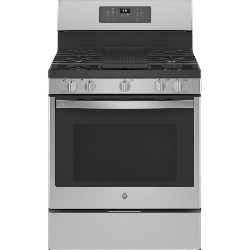 GE Profile 30-inch Freestanding Gas Range with Wi-Fi Connectivity PGB935YPFS