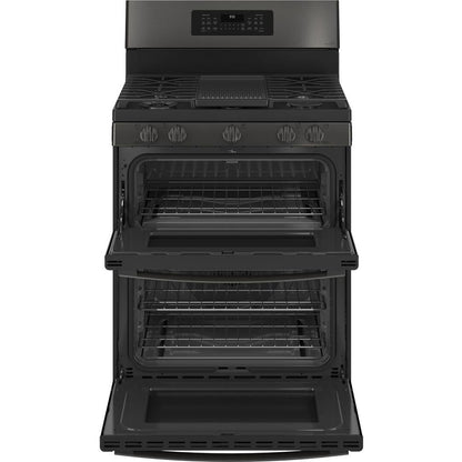 GE Profile 30-inch Freestanding Electric Range with True European Convection Technology PGB965BPTS IMAGE 2