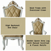 Picardy 48"H Upholstered Arm Chair (Set-2)