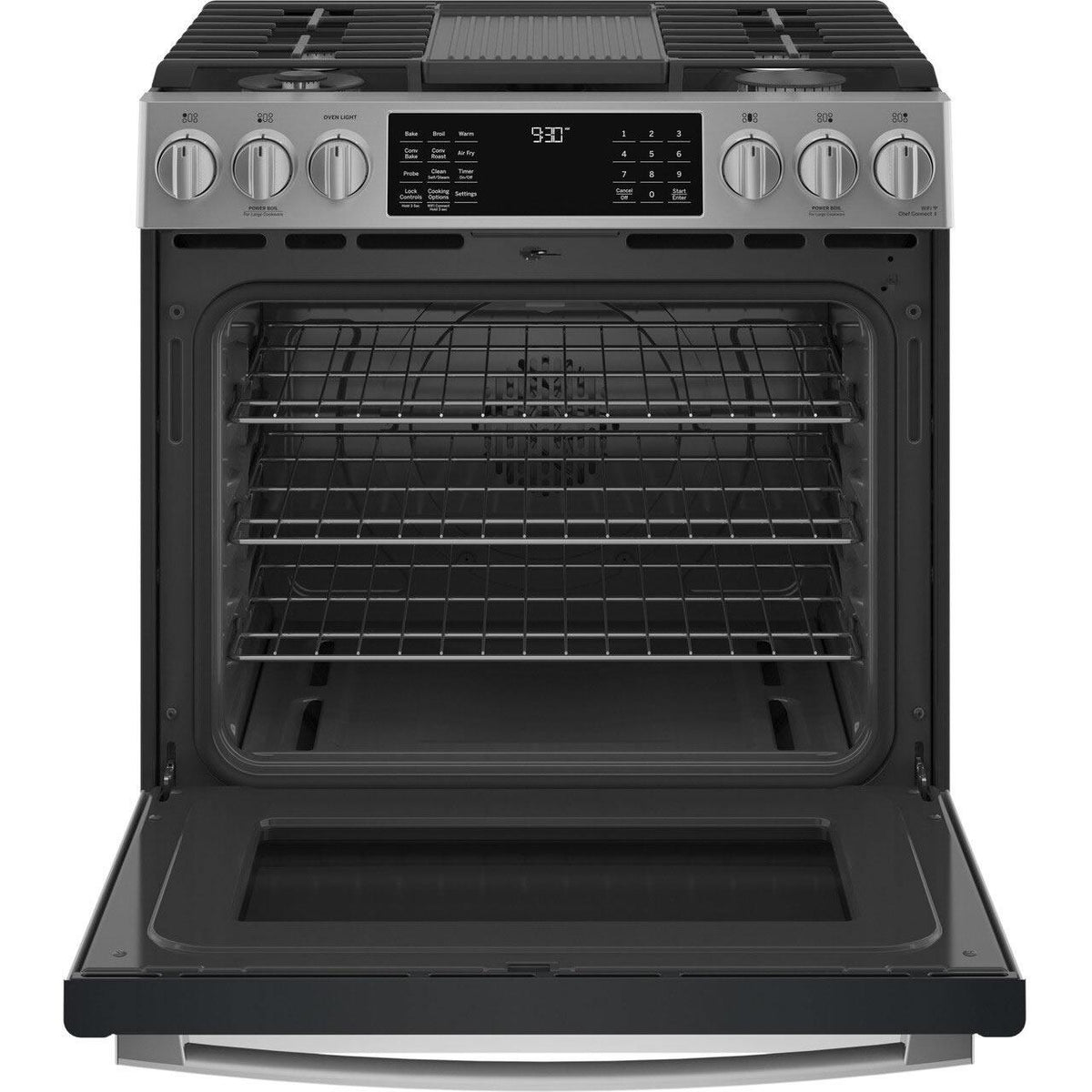  GE Profile 30-inch Slide-In Gas Range with No Preheat Air Fry PGS930YPFS IMAGE 2