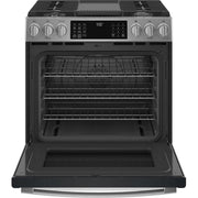 GE Profile 30-inch Slide-In Gas Range with No Preheat Air Fry PGS930YPFS IMAGE 2