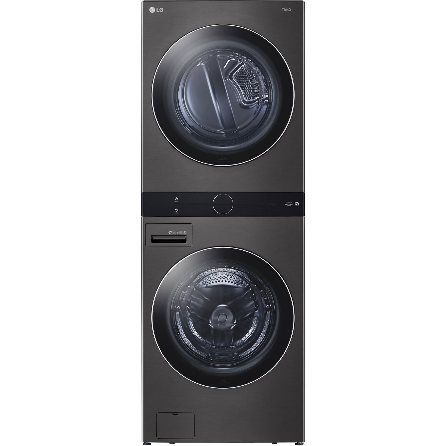  LG Stacked Washer/Dryer Electric Laundry Center with TurboWash™ 360 Technology WKEX200HBA IMAGE 1