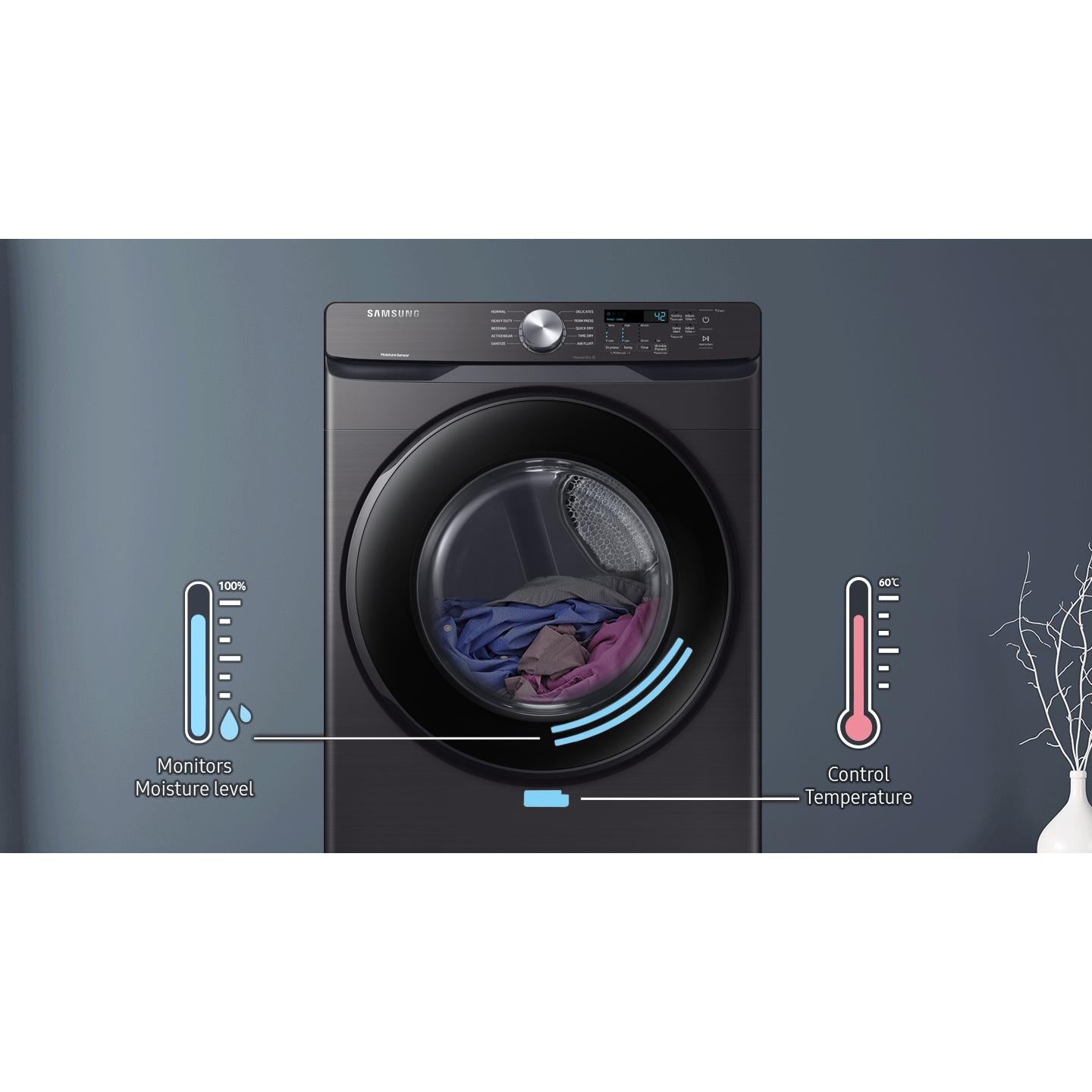  Samsung 7.5 cu.ft. Electric Dryer with Smart Care DVE45T6000V/A3 IMAGE 8