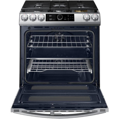 Samsung 30-inch Slide-In Dual Fuel Range with Wi-Fi Connectivity NY63T8751SS/AA IMAGE 4