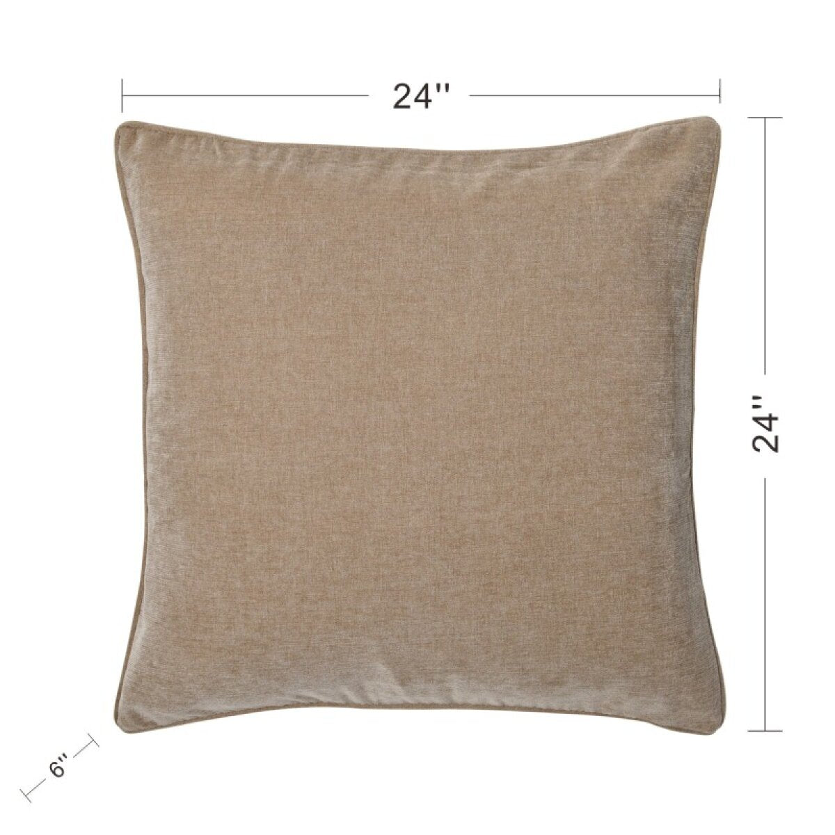 Dann Foley Lifestyle Mocha Taupe Chenille Pillow