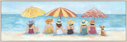 ''Gather in the Shade'' Hand-painted Canvas in Frame