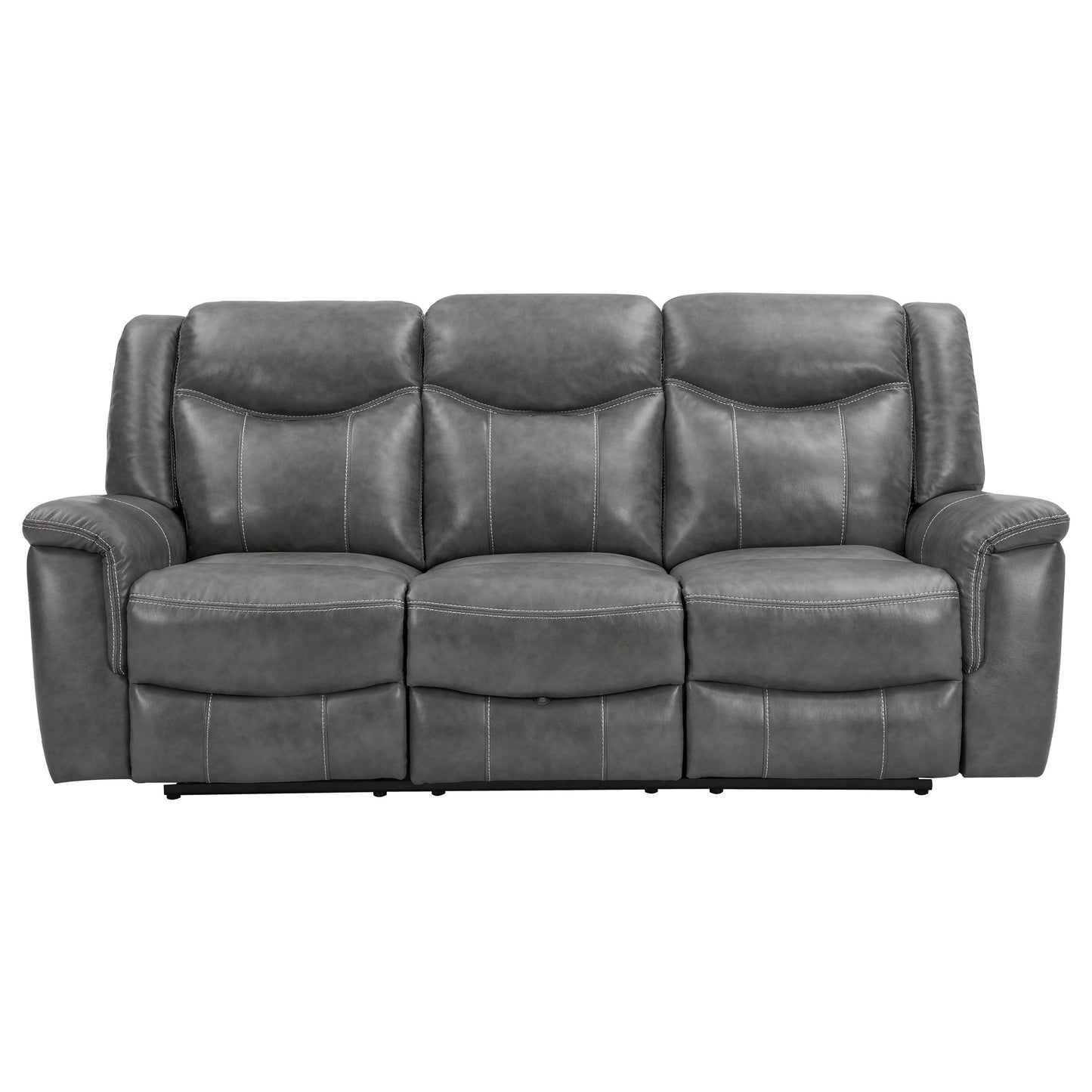 Conrad Upholstered Padded Arm Motion Sofa Set Grey
