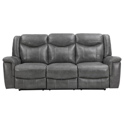 Conrad Upholstered Padded Arm Motion Sofa Set Grey