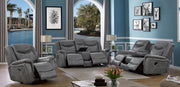 Conjunto de sofá Conrad con brazos acolchados y tapizado, color gris