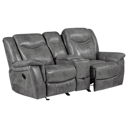 Loveseat tapizado con brazos acolchados Conrad, gris