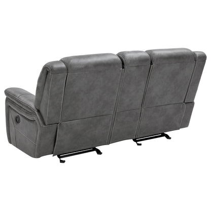 Loveseat tapizado con brazos acolchados Conrad, gris