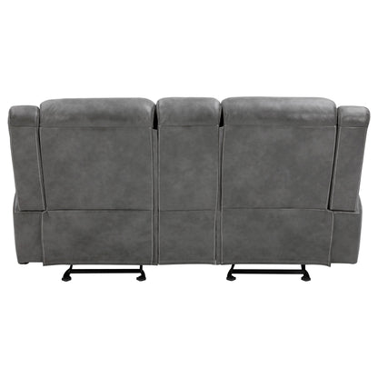 Loveseat tapizado con brazos acolchados Conrad, gris