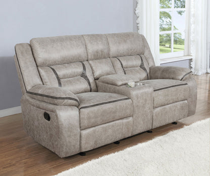 Loveseat reclinable con movimiento tapizado Greer marrón