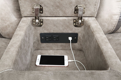 Loveseat reclinable con movimiento tapizado Greer marrón