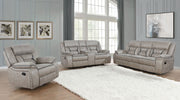 Sillón reclinable giratorio tapizado Greer marrón