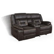 Conjunto de sofá reclinable tapizado Greer marrón