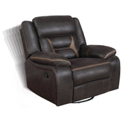 Conjunto de sofá reclinable tapizado Greer marrón