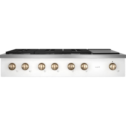  Café 48-inch Built-in Gas Rangetop with Griddle CGU486P4TW2 IMAGE 1